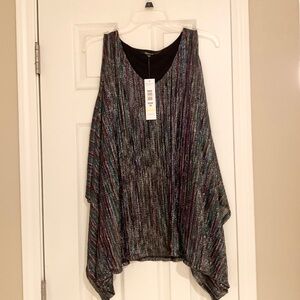 Onyx nite. Shimmer. cold shoulder blouse size medium NWT